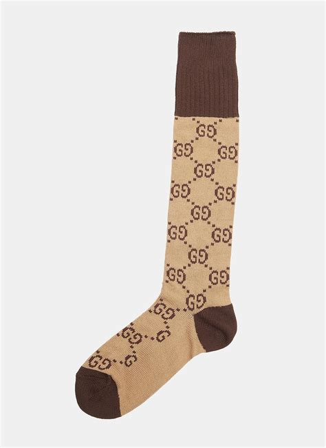 gucci brown socks mens authentic|brown Gucci socks on feet.